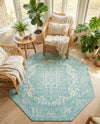 Georgetown Rugs Collection Area Rug - Dupont (Aqua) Octagon Aqua  lifestyle 48