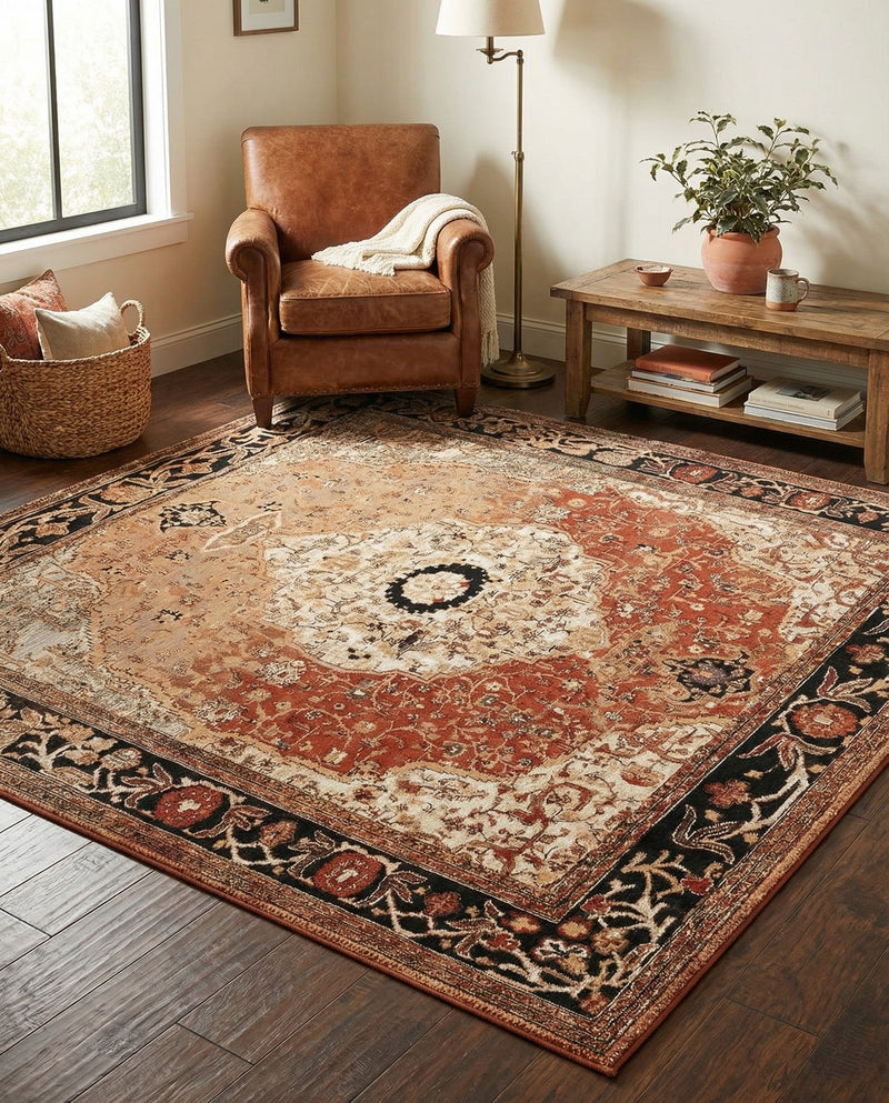 Patio Heritage Collection Area Rug -  Gazebo Square Multi  lifestyle 70
