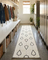 Monochrome Collection Area Rug -  Marble Runner Ivory White  lifestyle 80