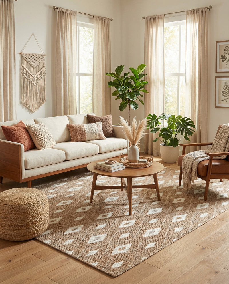 Sienna Collection Area Rug - Umbria Rectangle Caramel and Ivory  lifestyle 44