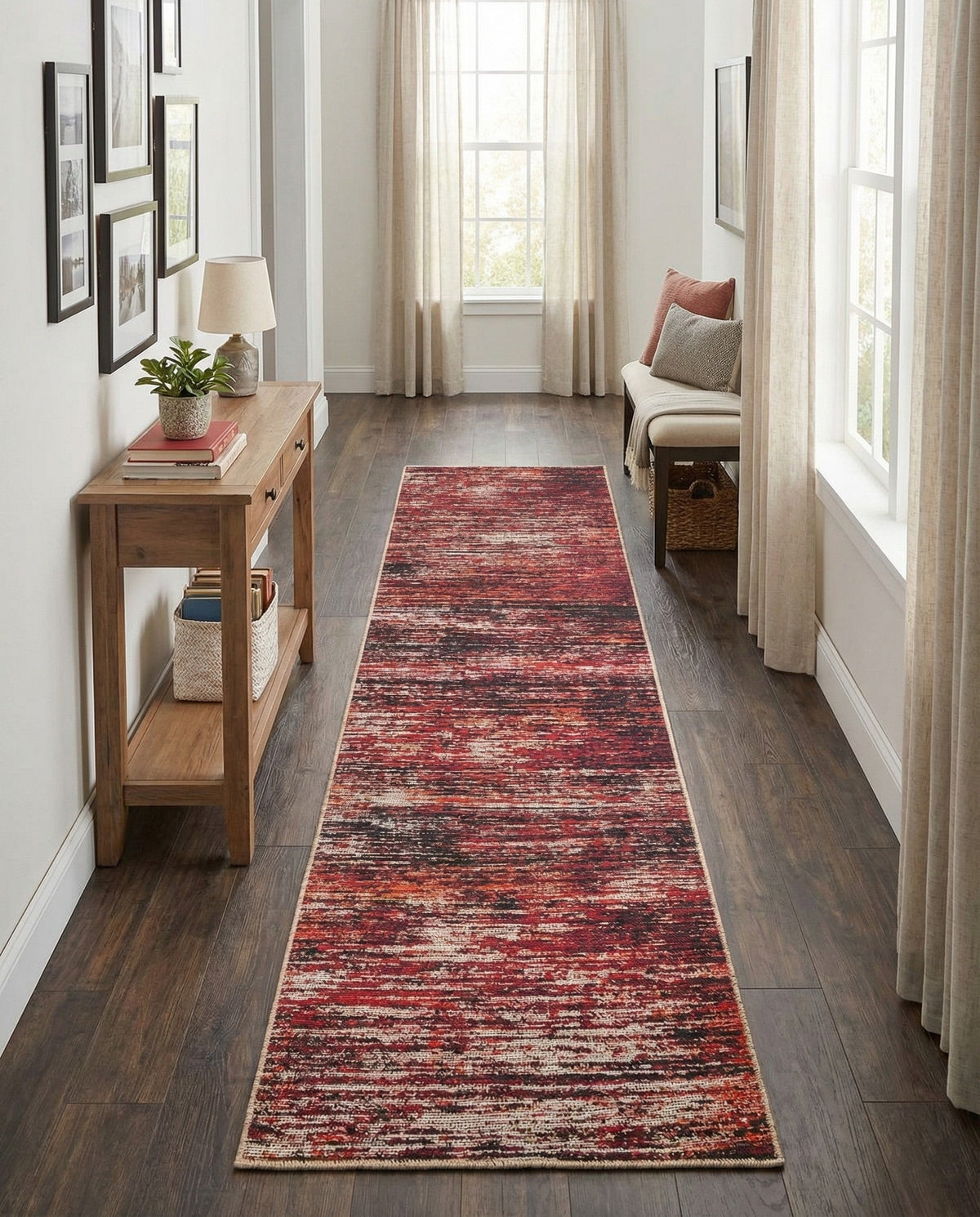 Sahara Essence Collection Area Rug - Oasis (Rust Red) Runner Rust Red  lifestyle 71