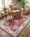Arcadia Rugs Collection Area Rug - Eden (Red) Rectangle Red  lifestyle 10