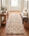 Berber Lattice Shag Collection Area Rug - Atlas (Light Brown) Runner Light Brown  lifestyle 71