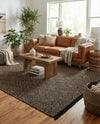 Woven Seaside Jute Collection Area Rug - Oia Rectangle Black and Natural  lifestyle 29