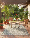 Coastal Terrace Collection Area Rug -  Marina Rectangle Ivory and Beige  lifestyle 6
