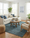 Bloomsbury Elegance Collection Area Rug -  Kensington (Blue) Square Blue  lifestyle 47