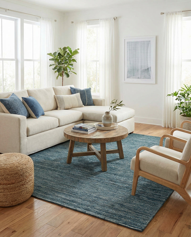 Bloomsbury Elegance Collection Area Rug -  Kensington (Blue) Square Blue  lifestyle 47
