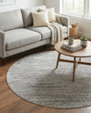 Bloomsbury Elegance Collection Area Rug -  Kensington (Gray) Round Gray  lifestyle 68