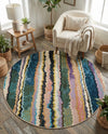 Urban Terrace Collection Area Rug -  Capri Round Multi  lifestyle 52