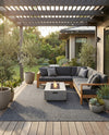 Seaside Serenity Collection Area Rug - Veranda (Black) Rectangle Black  lifestyle 13