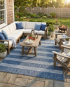 Urban Oasis Rugs Collection Area Rug -  District (Blue) Rectangle Blue  lifestyle 26
