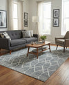 Garden Maze Retreat Collection Area Rug -  Greenbower Rectangle Gray  lifestyle 15
