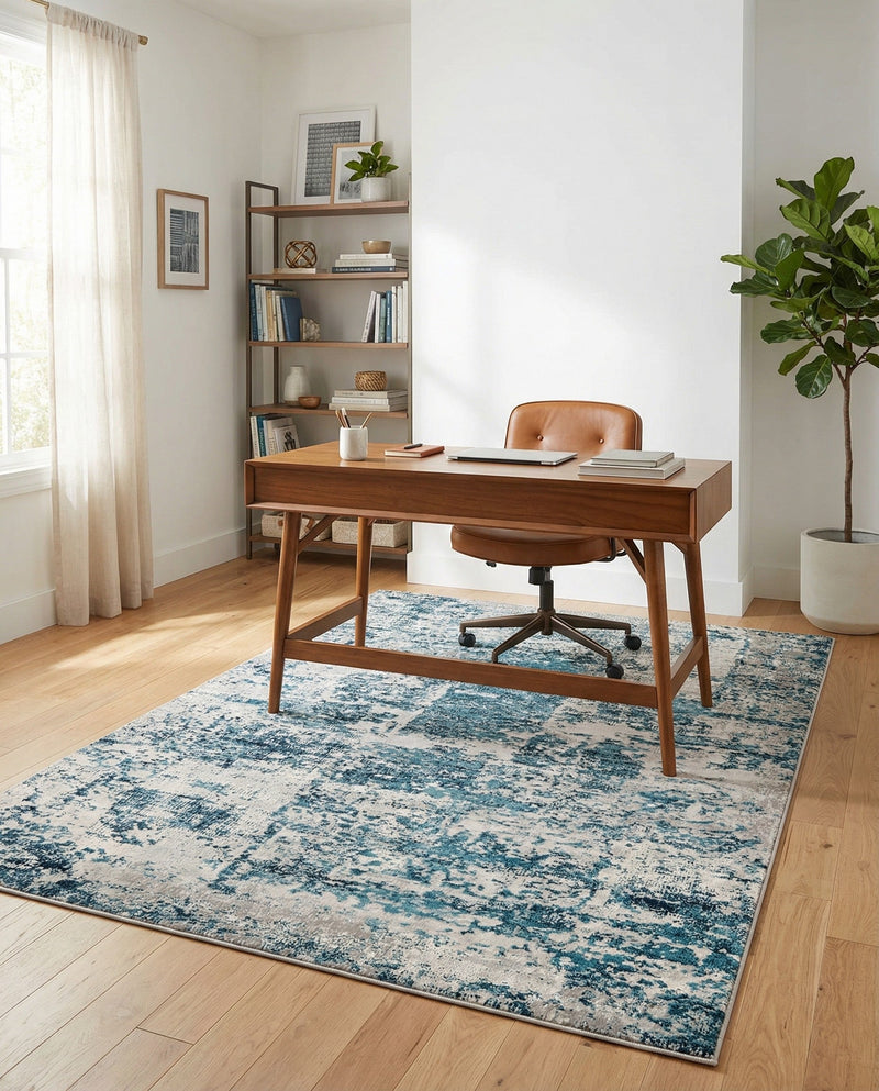 Bloomsbury Elegance Collection Area Rug -  Belgravia Rectangle Blue  lifestyle 15