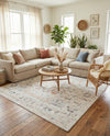 Parisian Elegance Collection Area Rug - Versailles (Ivory) Square Ivory  lifestyle 79