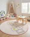 Wonder Tykes Collection Area Rug -  Swirl Round Ivory  lifestyle 41