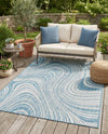 Urban Terrace Collection Area Rug - Soho Rectangle Light Aqua  lifestyle 66