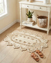 Woven Seaside Jute Collection Area Rug - Coastalhaven (Ivory) Oval Ivory  lifestyle 23