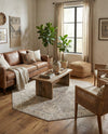 Seville Stripes Collection Area Rug -  Granada (Gray) Octagon Gray  lifestyle 39