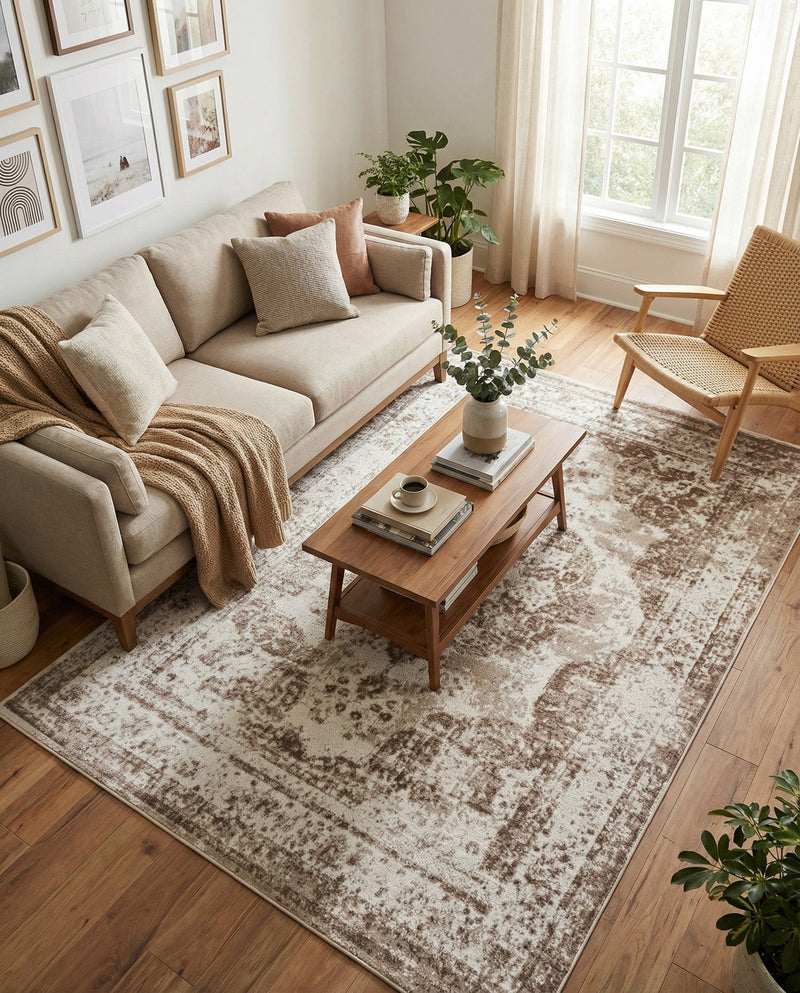 Riviera Elegance Collection Area Rug -  Menton (Beige) Rectangle Beige  lifestyle 20