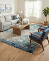 Colorburst Oasis Collection Area Rug -  Tropic Rectangle Blue  lifestyle 4