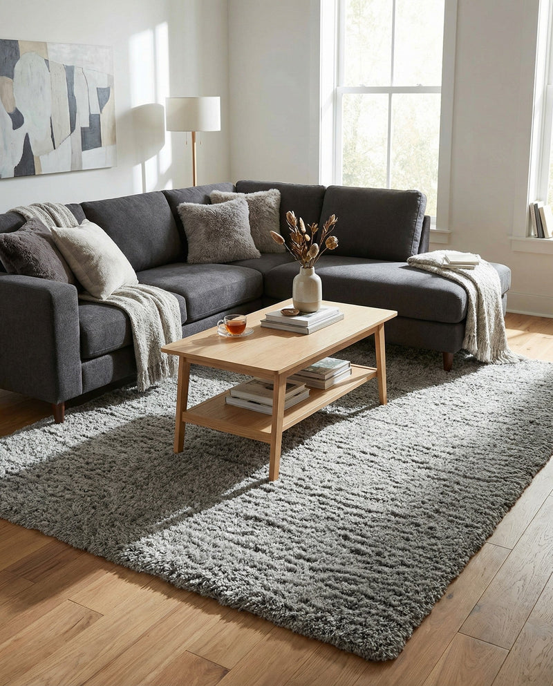 Eternal Plush Oasis Collection Area Rug -  Tranquility (Ash) Rectangle Ash  lifestyle 7