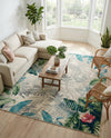 Seaside Blooms Collection Area Rug -  Paradise Rectangle Multi  lifestyle 9