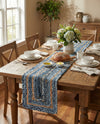 Woven Udaipur Collection Area Rug - Sahara Table Runner Blue and Natural  lifestyle 60