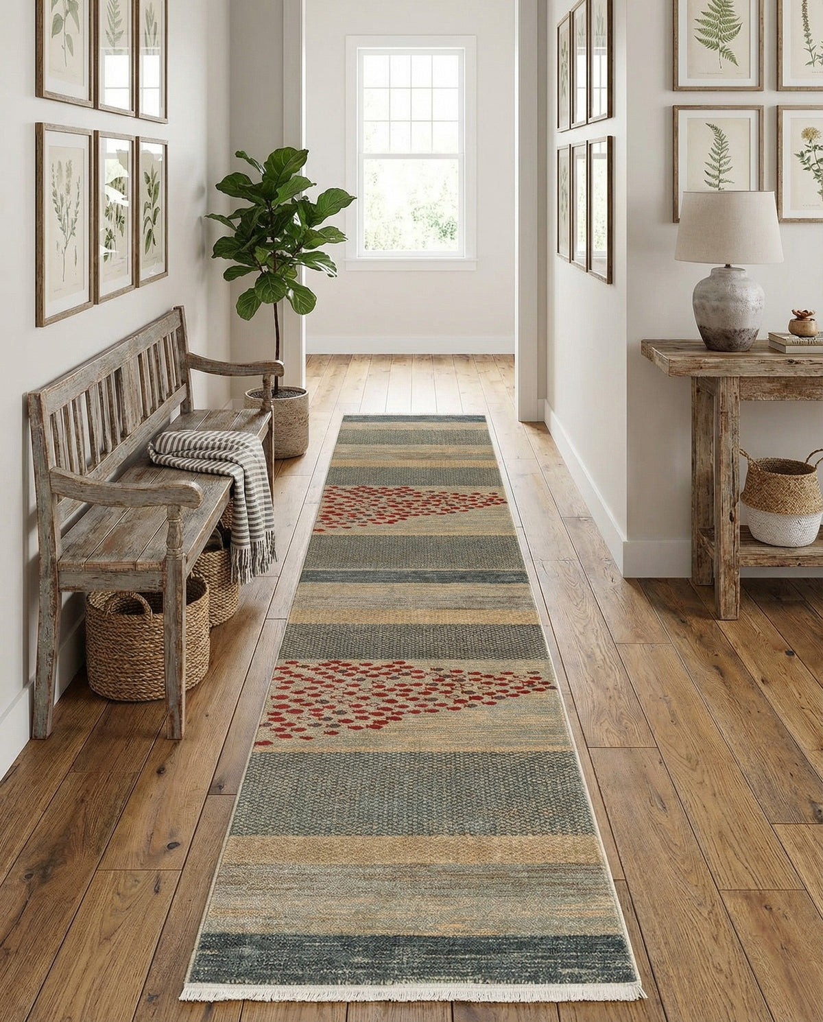 Zagros Oasis Collection Area Rug -  Kermanshah Runner Blue  lifestyle 37
