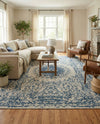 Patio Heritage Collection Area Rug -  Lafayette (Blue) Rectangle Blue  lifestyle 6