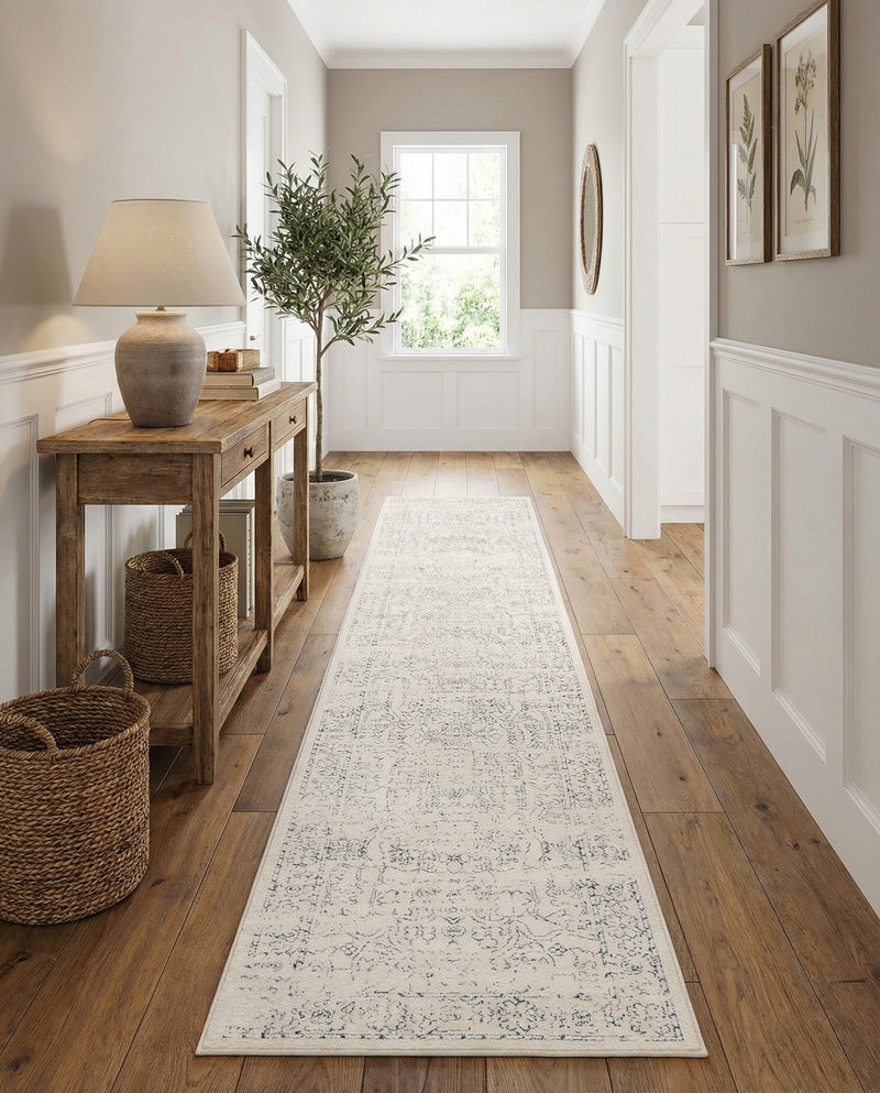 Savannah Soiree Collection Area Rug -  Everglade (White) Runner White  lifestyle 55