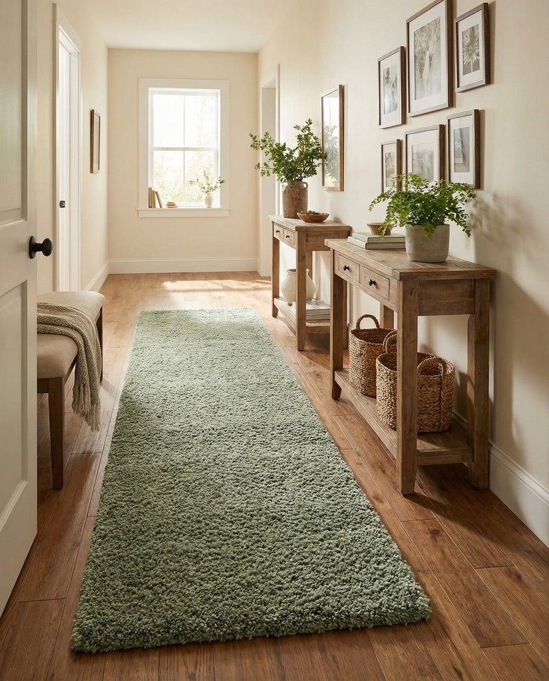 Alpine Plush Collection Area Rug -  Cortina (Sage) Runner Sage  lifestyle 27