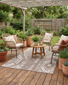 Desert Nomad Terrace Collection Area Rug - Sahara (Brown) Rectangle Brown  lifestyle 25