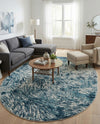 Serenity Sands Collection Area Rug -  Quietshore Oval Blue  lifestyle 71