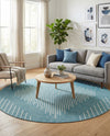 Urban Terrace Collection Area Rug -  Chelsea (Light Aqua) Round Light Aqua  lifestyle 64