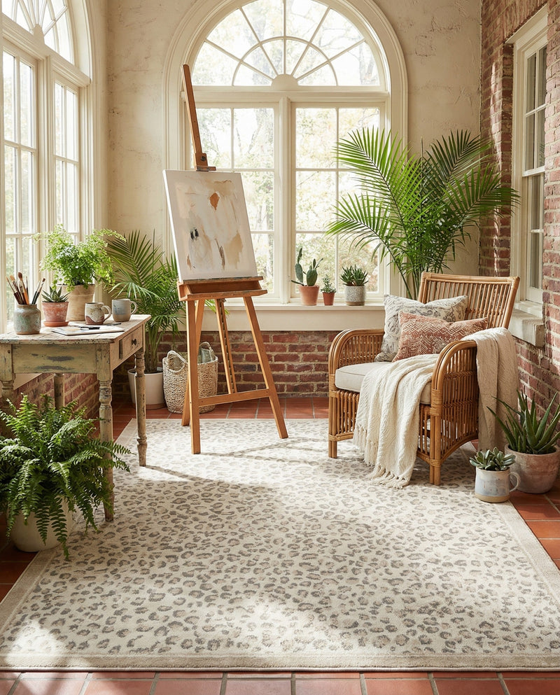 Savannah Sojourn Collection Area Rug - Serengeti Rectangle Ivory  lifestyle 12