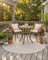 Urban Oasis Rugs Collection Area Rug -  Rooftop (Light Gray) Round Light Gray  lifestyle 44