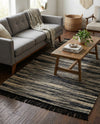 Savannah Jute Collection Area Rug - Nantucket Rectangle Navy Blue and Ivory  lifestyle 14