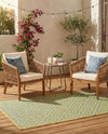 Urban Oasis Rugs Collection Area Rug -  Rooftop (Yellow and Aqua) Rectangle Yellow and Aqua  lifestyle 22