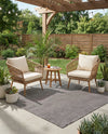 Jill Zarin Sedona Oasis Outdoor Collection Area Rug - Coconino (Black Sky) Square Black Sky  lifestyle 37