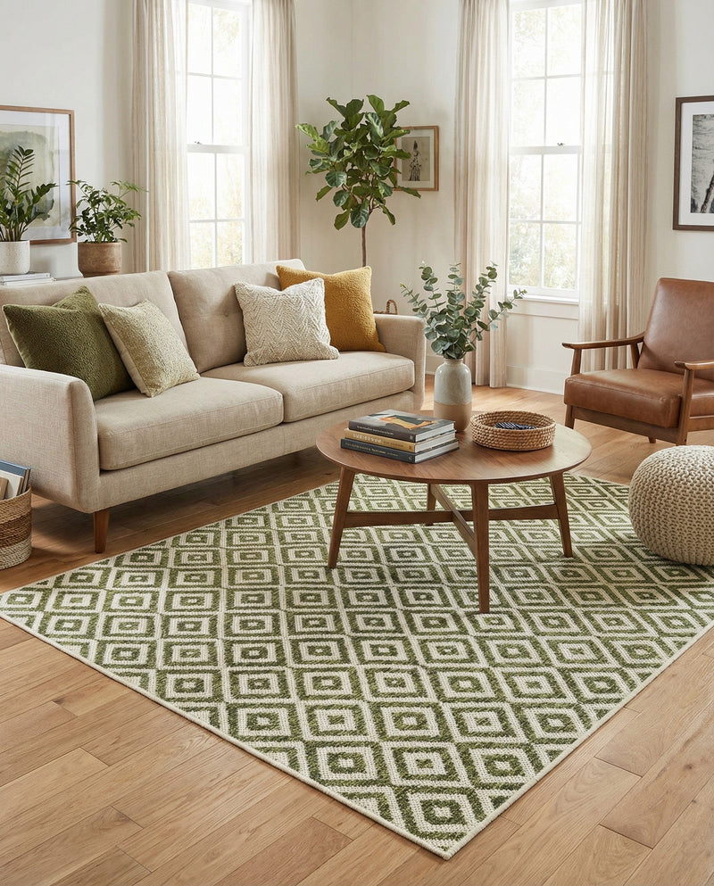 Urban Oasis Rugs Collection Area Rug -  Rooftop (Green) Rectangle Green  lifestyle 16