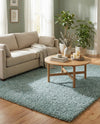 Plush Oasis Collection Area Rug - Serenity (Light Slate Blue) Rectangle Light Slate Blue  lifestyle 4