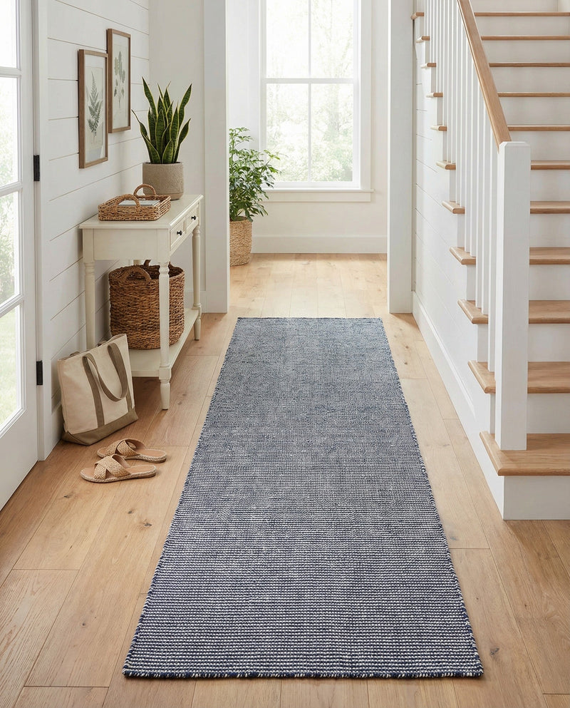 Jill Zarin Sedona Oasis Outdoor Collection Area Rug - Coconino (Navy Sky) Runner Navy Sky  lifestyle 37