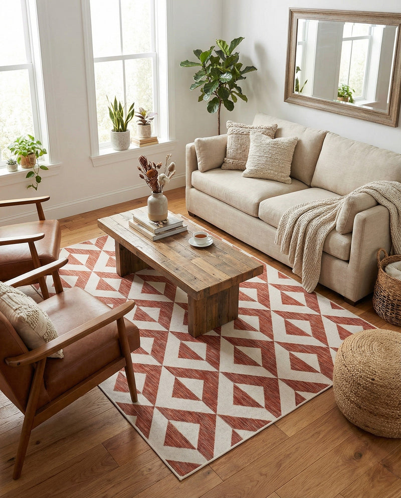 Urban Oasis Rugs Collection Area Rug -  Highrise (Rust Red) Rectangle Rust Red  lifestyle 23