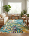 Seaside Blooms Collection Area Rug -  Arcadia Rectangle Multi  lifestyle 19