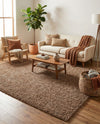 Plush Oasis Collection Area Rug - Serenity (Sandy Brown) Rectangle Sandy Brown  lifestyle 3