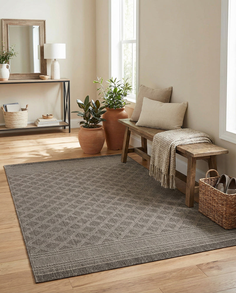 Savannah Pergola Collection Area Rug - Savannah Rectangle Chocolate Brown  lifestyle 51