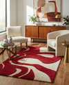 Briarwood Looms Collection Area Rug -  Greenhaven Rectangle Red and Ivory  lifestyle 3