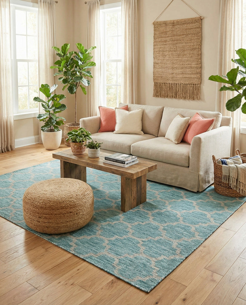 Savannah Pergola Collection Area Rug - Arbor (Aquamarine) Rectangle Aquamarine  lifestyle 14