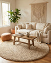 Alpine Plush Collection Area Rug -  Cortina (Linen) Round Linen  lifestyle 30