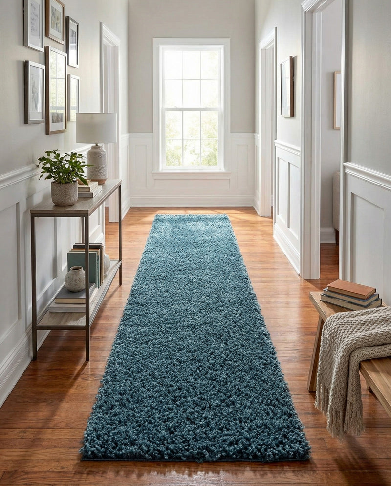 Alpine Plush Collection Area Rug -  Cortina (Marine Blue) Runner Marine Blue  lifestyle 24
